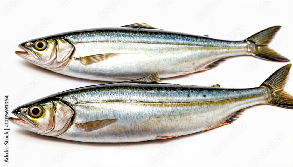 A pair of fresh silver fish showcasing their pristine quality, ideal for seafood dishes and rich in nutrients, commonly found in oceanic fisheries A pair of fresh silver fish showcasing their pristine quality, ideal for seafood dishes and rich in nutrients, commonly found in oceanic fisheries