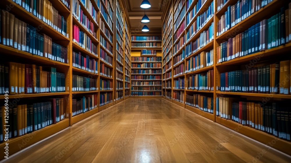A grand classic library with wooden shelves and arched windows, symbolizing literary heritage. Ideal for education and cultural themes. A grand classic library with wooden shelves and arched windows, symbolizing literary heritage. Ideal for education and cultural themes.