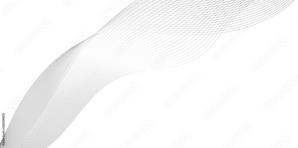 Abstract wave element for design, digital dynamic wave of particles., Abstract halftone background with a wavy surface made of gray , White gradient background with black waves line. Abstract wave element for design, digital dynamic wave of particles., Abstract halftone background with a wavy surface made of gray , White gradient background with black waves line.