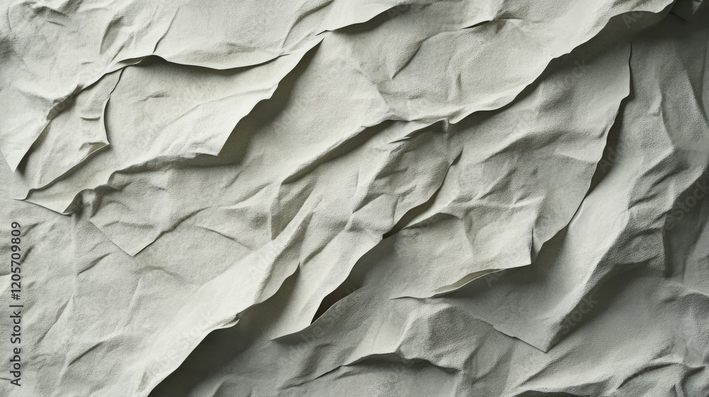 Fototapeta premium Crinkled White Poster Texture