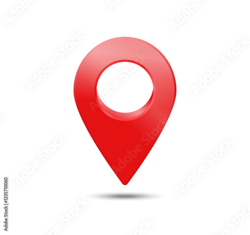Realistic Location map pin gps pointer markers vector illustration for destination. 3D Style. PNG transparent