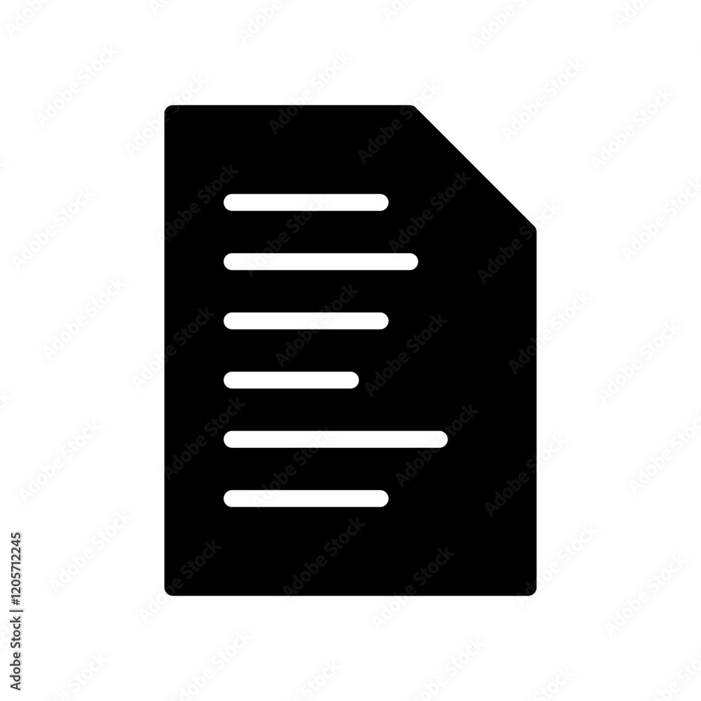 Vector icon of a piece of paper, symbol of a flat design document file. Vector icon of a piece of paper, symbol of a flat design document file.