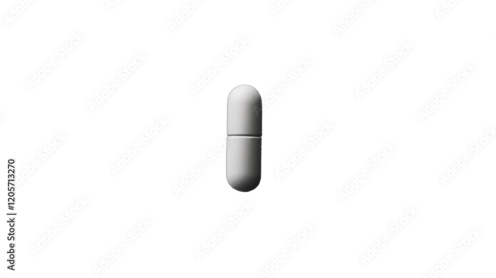 White pill on transparent background White pill on transparent background