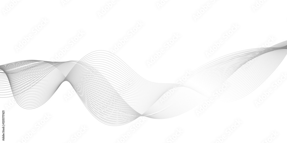 Abstract wave element for design, digital dynamic wave of particles., Abstract halftone background with a wavy surface made of gray , White gradient background with black waves line. Abstract wave element for design, digital dynamic wave of particles., Abstract halftone background with a wavy surface made of gray , White gradient background with black waves line.