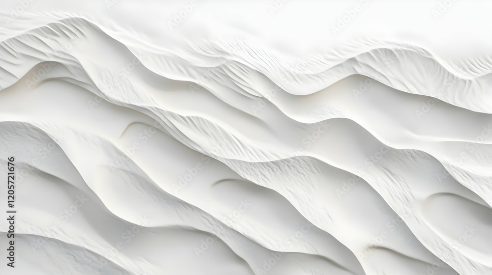 Serene White Sand Dunes with Soft Waves and Elegant Textures Serene White Sand Dunes with Soft Waves and Elegant Textures