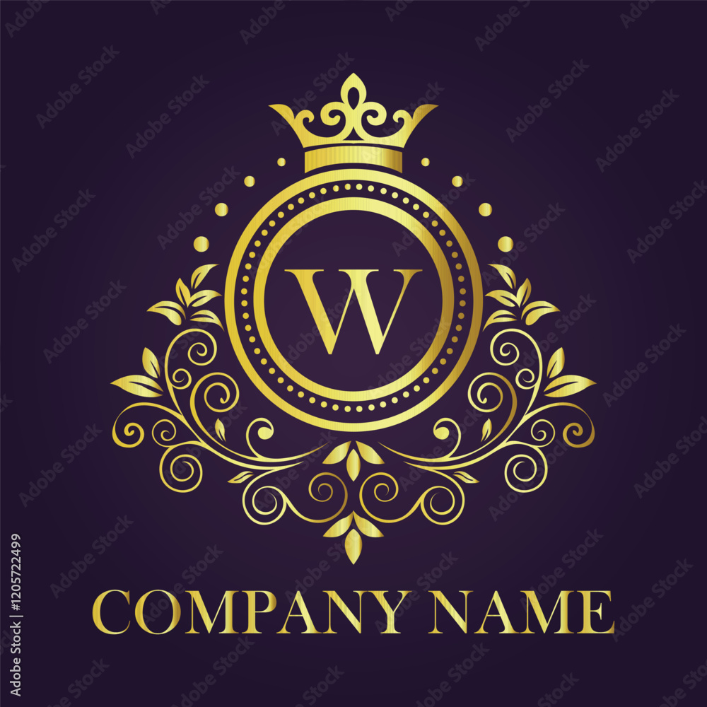 Fototapeta premium Vintage and luxury logo template Premium Vector, Royalty 