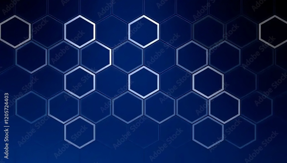 Abstract Blue Hexagon Pattern Background Design Abstract Blue Hexagon Pattern Background Design