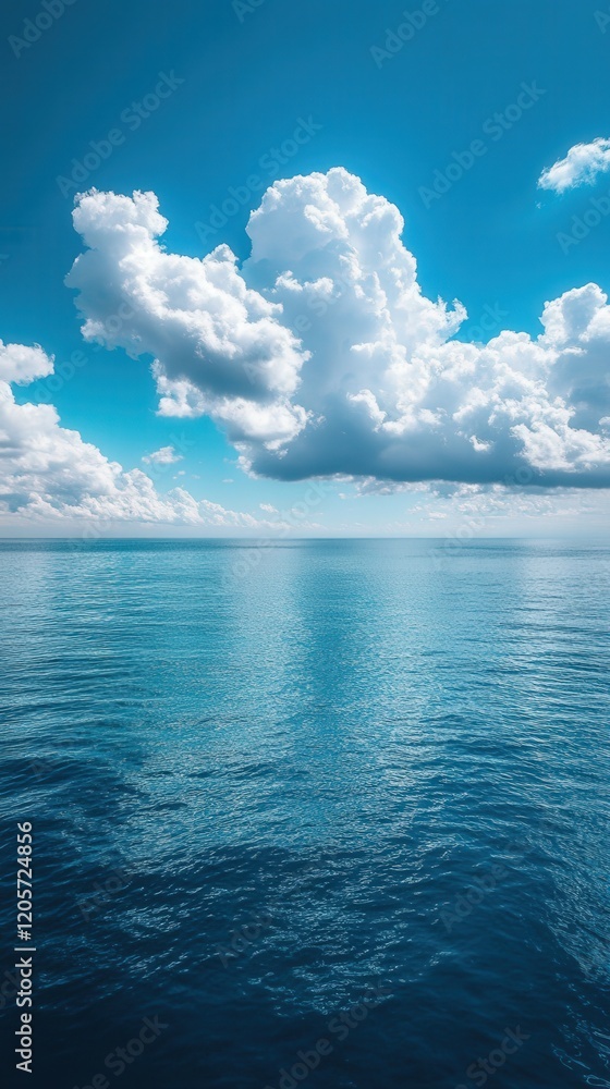 Obraz premium Clear Blue Ocean Water Under a Vibrant Sunny Sky