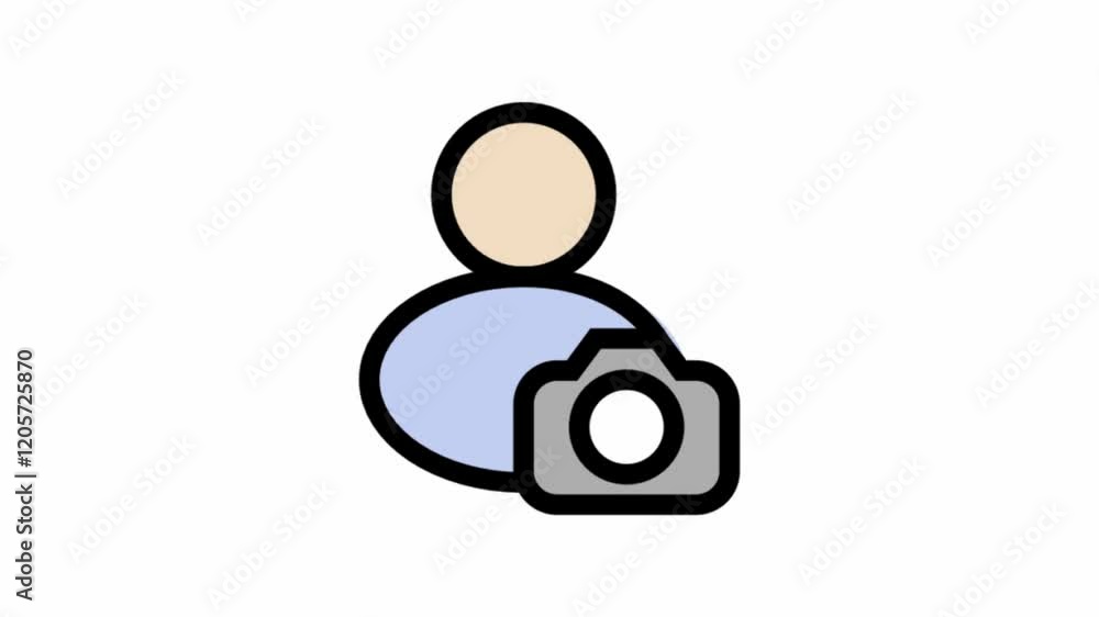 Avatar with a camera - clean and modern Photography and videography icon. Avatar with a camera - clean and modern Photography and videography icon.