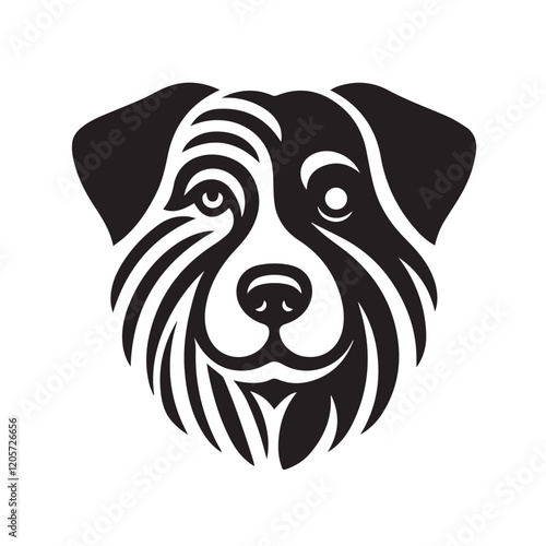 Alaskan Malamute Dog silhouette. Dog face Dog monogram, Breed of dogs
