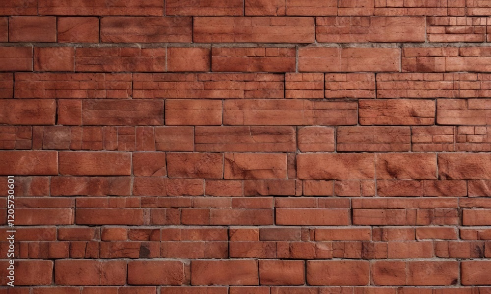 Sections of red brick wall forming a geometric pattern, background, architecture, symmetry Sections of red brick wall forming a geometric pattern, background, architecture, symmetry