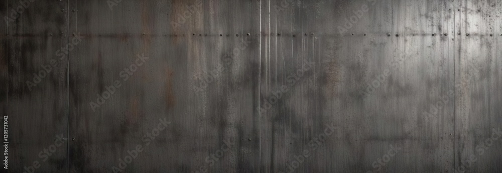 Fototapeta premium Vintage-style steel panel with grunge texture, industrial decor, weathering, vintage metalwork