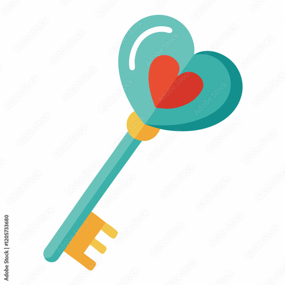 Key to My Heart vector illustration white background Key to My Heart vector illustration white background