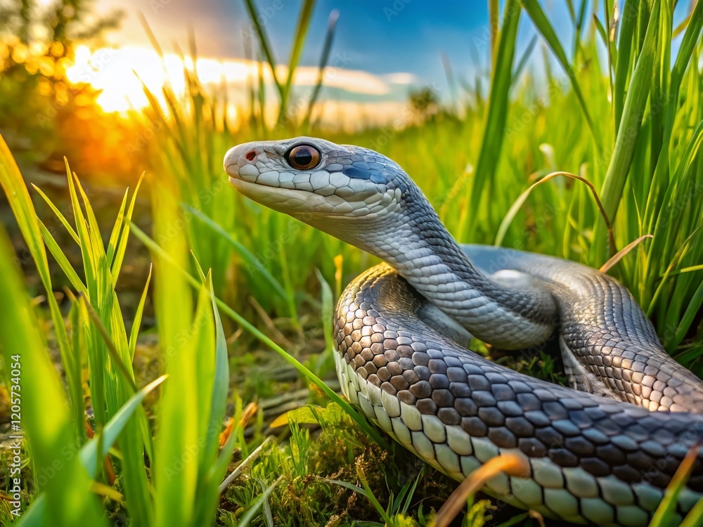 Alabama Gray Rat Snake in Natural Habitat - Wildlife Photography Alabama Gray Rat Snake in Natural Habitat - Wildlife Photography