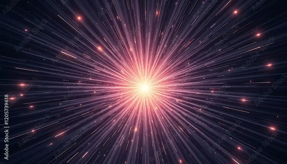 Radiant Light Streaks Exploding From Central Point Radiant Light Streaks Exploding From Central Point