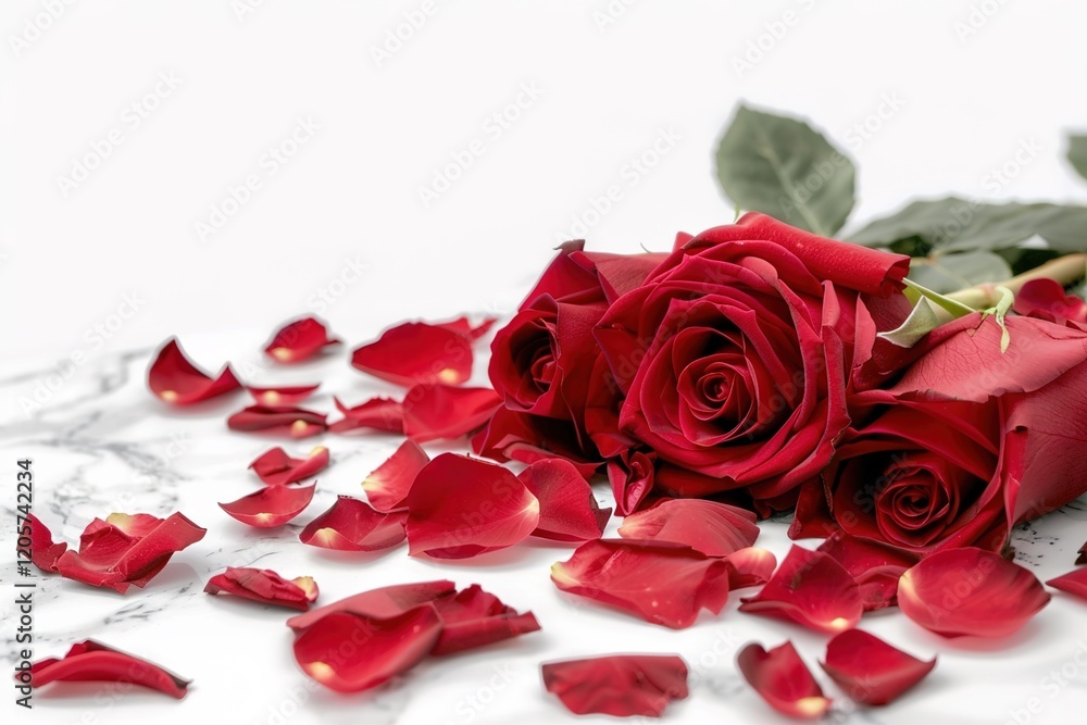 Romantic red roses on white background, with blank space for customized content, perfect for valentine's day, engagement, wedding, anniversary, love gift. With blank space for customized content. Romantic red roses on white background, with blank space for customized content, perfect for valentine's day, engagement, wedding, anniversary, love gift. With blank space for customized content.