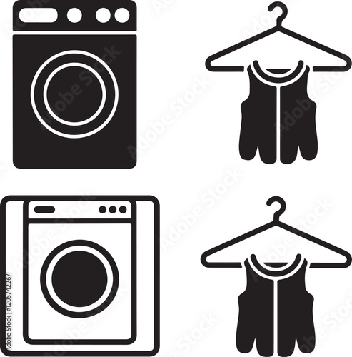 Washing Machine silhouette vector