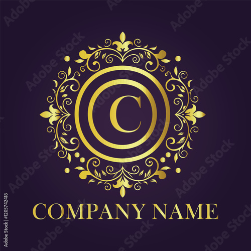 Vintage and luxury logo template Premium Vector, Royalty

