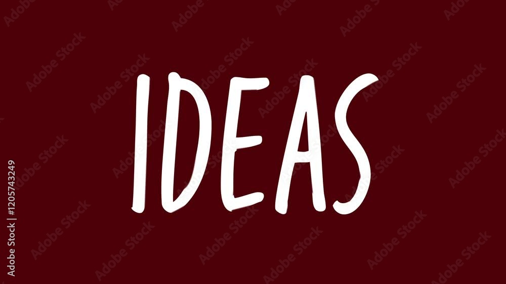 Animated IDEAS Written Script Marker Text Animated IDEAS Written Script Marker Text