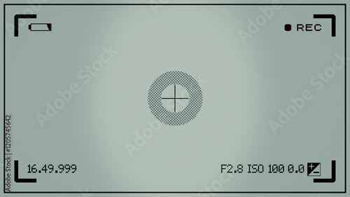 Screen monitor view finder camera camcorder display flashing battery and recording counting time stock video Home Video Camera, Movie Camera, Camera - Photographic Equipment, Body Camera, Security Cam