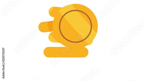 Abstract Gold Medal Icon 