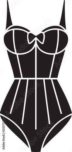 Bodysuit Silhouette Vector