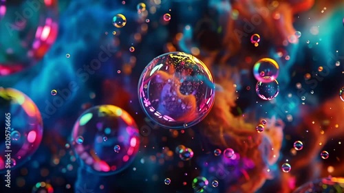 colorful bubble background footage