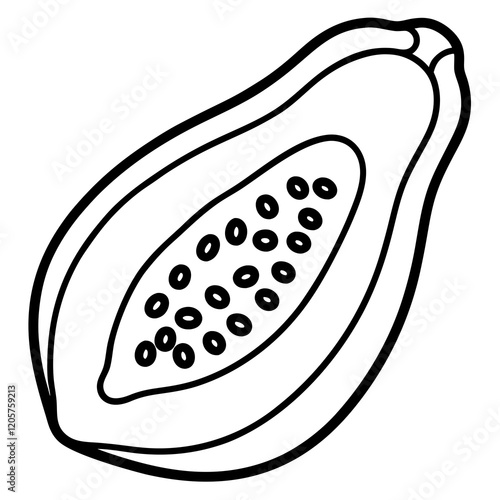 Simple Pawpaw Vector Illustration