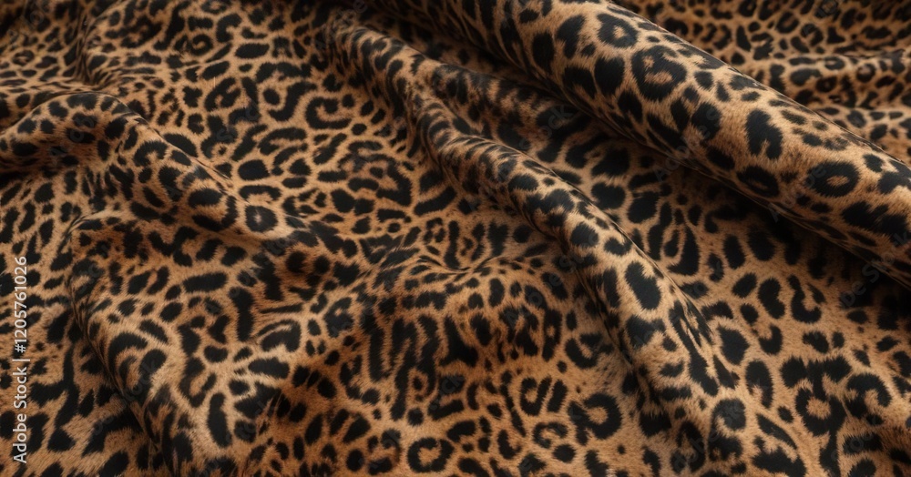 Leopard print fabric in shades of brown and black, skin, design Leopard print fabric in shades of brown and black, skin, design