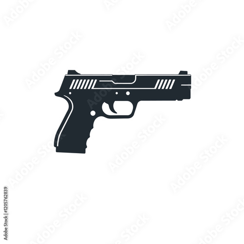 handgun pistol hand pistol gun svg vector cut file for cricut and silhouette design space