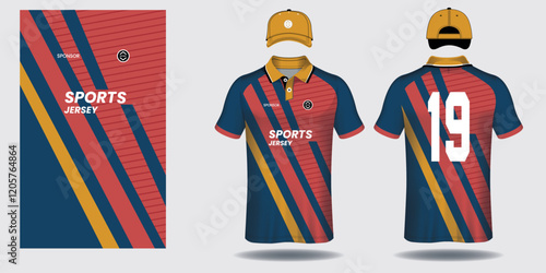 Soccer jersey sport shirt design template