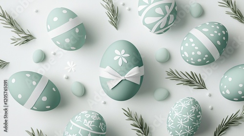 Modern Easter printable templates for egg wraps and decorations photo