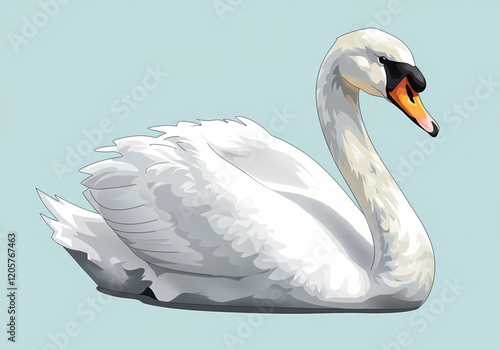 Elegant White Swan Bird Wildlife Nature Animal Graceful Waterfowl
