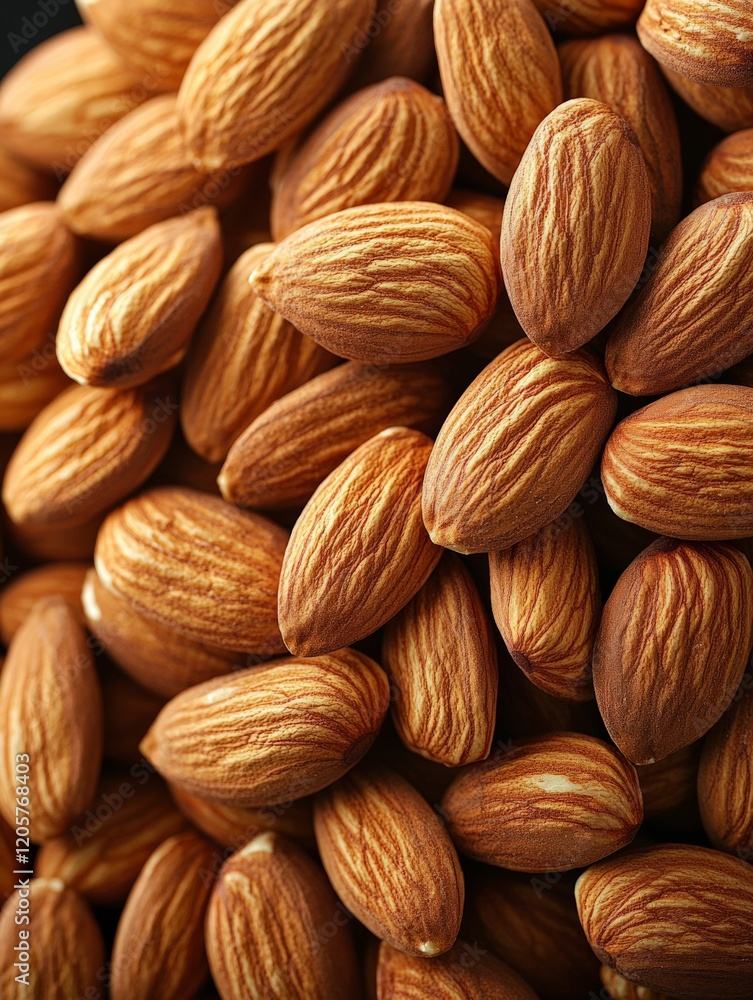 A close-up view of almonds, showcasing their textured shells and natural color. A close-up view of almonds, showcasing their textured shells and natural color.