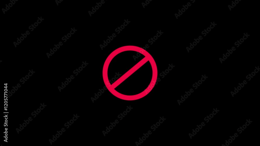 Red sign stop, cross, x, ban, cancel, prohibited icon animation on white background. Stop Crush mark icon animation. Stop mark icon animation. Red sign stop, cross, x, ban, cancel, prohibited icon animation on white background. Stop Crush mark icon animation. Stop mark icon animation.