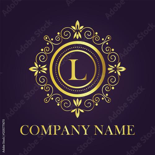 Vintage and luxury logo template Premium Vector, Royalty
