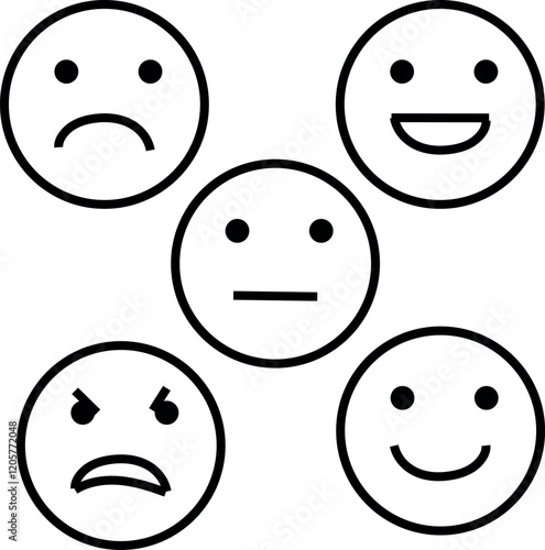 Rating scale or pain scale in the form of emoticons