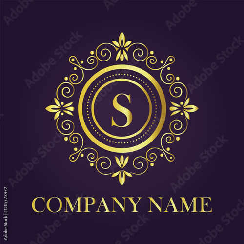 Vintage and luxury logo template Premium Vector, Royalty
