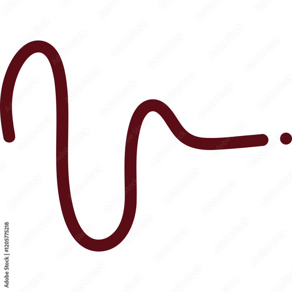 scribble line vector red