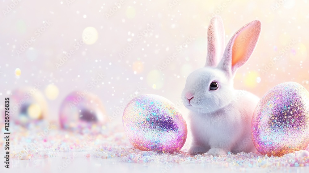 Obraz premium Easter bunny and eggs