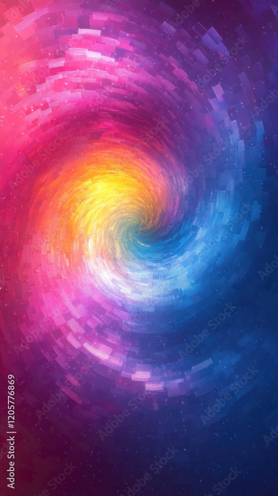 Fototapeta premium Colorful swirling gradient with vibrant light and abstract wave design