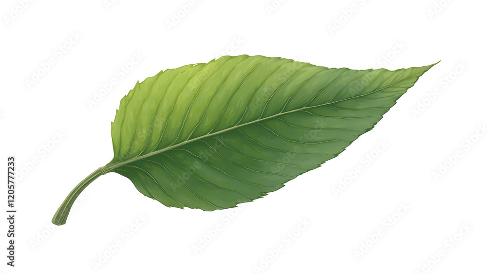 Fototapeta premium Leaf vector image. Shadows and light effects. White background removed. Nature design elements.