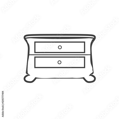 antique furniture isolated on white