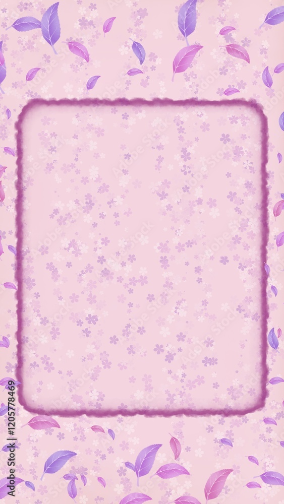 delicate pink background with purple and pink leaves delicate pink background with purple and pink leaves