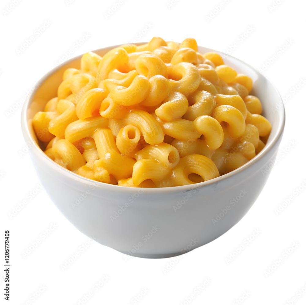 Mac and cheese in bowl isolated on transparent background Mac and cheese in bowl isolated on transparent background