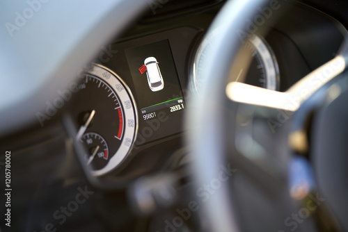 close up view of a car interioir