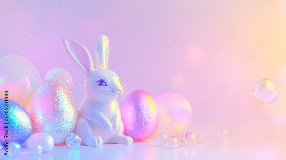 Obraz premium Easter bunny and eggs