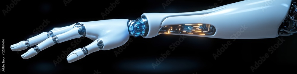 Advanced robotic arm with sleek design and mechanical components in a futuristic theme
Advanced robotic arm with sleek design and mechanical components in a futuristic theme