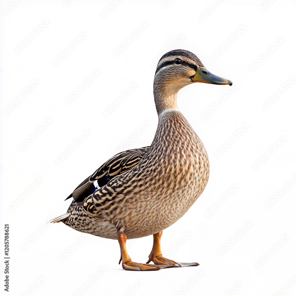 A mallard duck isolated on white background A mallard duck isolated on white background