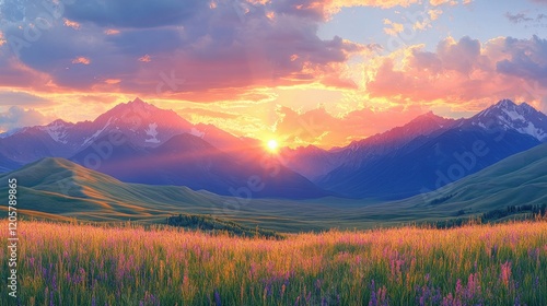 Sunset Over Majestic Sand Dunes